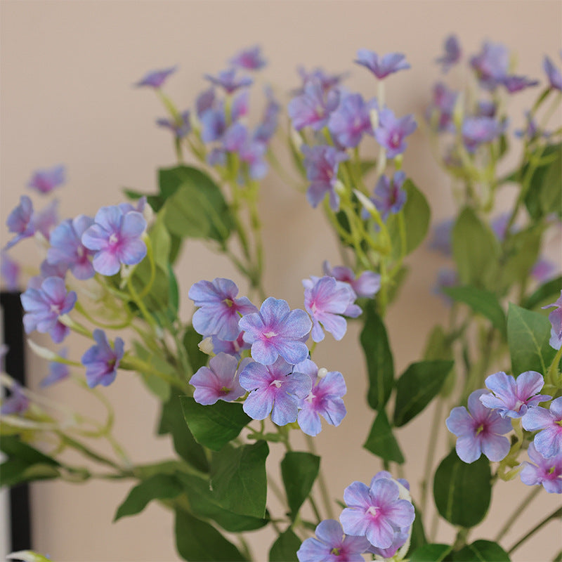 Simulated Single Branch Blue Snowflake & Blue Jasmine - Artificial Faux Flowers for Home Decor, Vase Arrangements