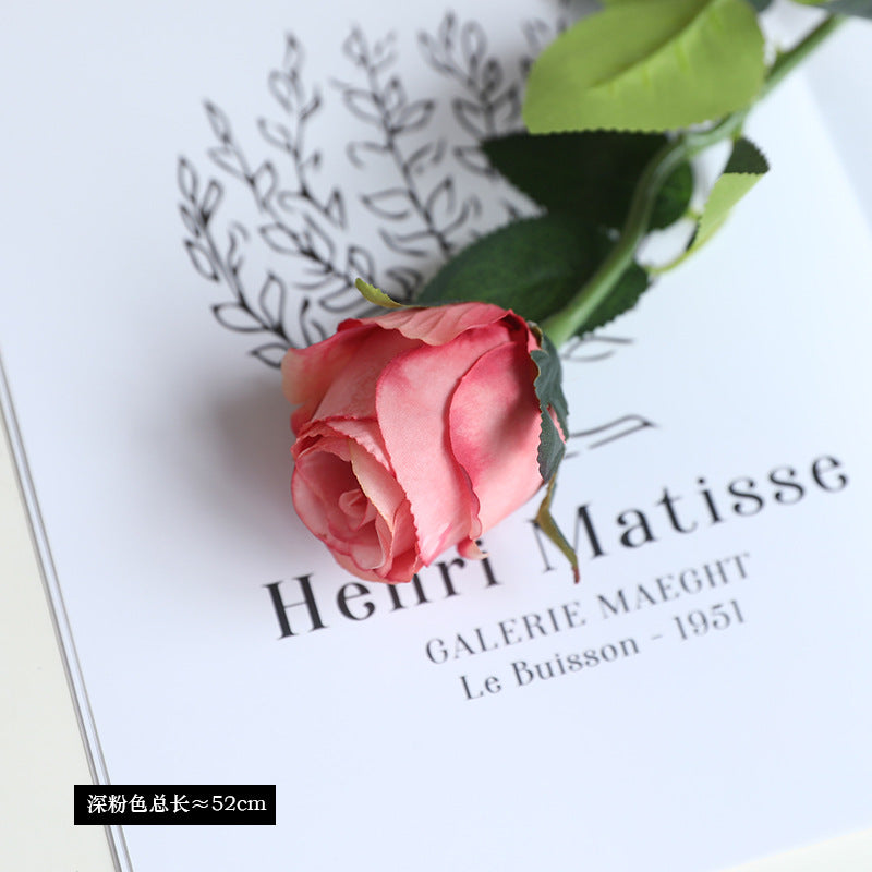 New imitation single-head silk Bulgarian rose imitation flower