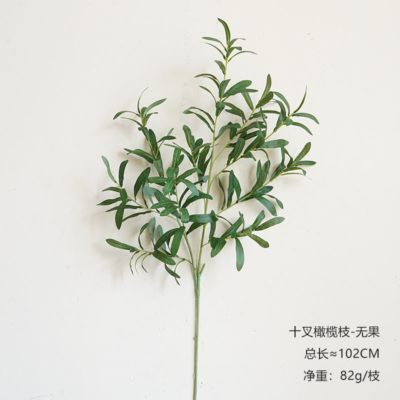 High-end simulated green plants with ten olive branches