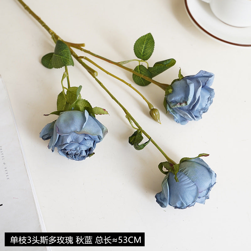 Baked edge rose artificial flower