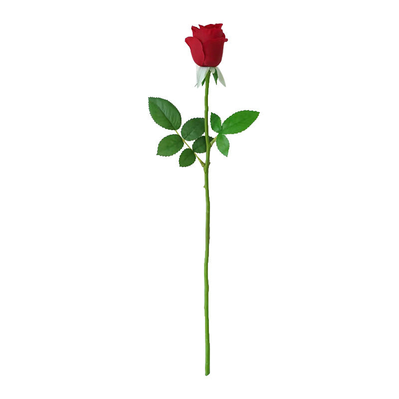 Artificial flower new style single silk fabric moisturizing rose