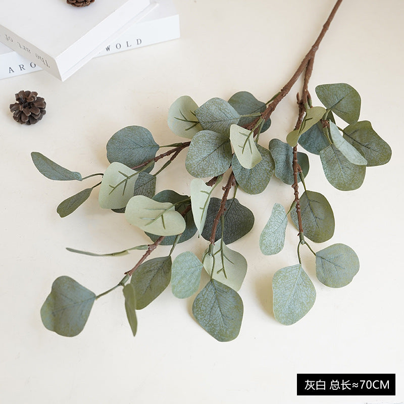 Paper Pulp Artificial Eucalyptus Leaves - Simulated Money Leaf Faux Greenery for Home Decor, Vase Arrangements