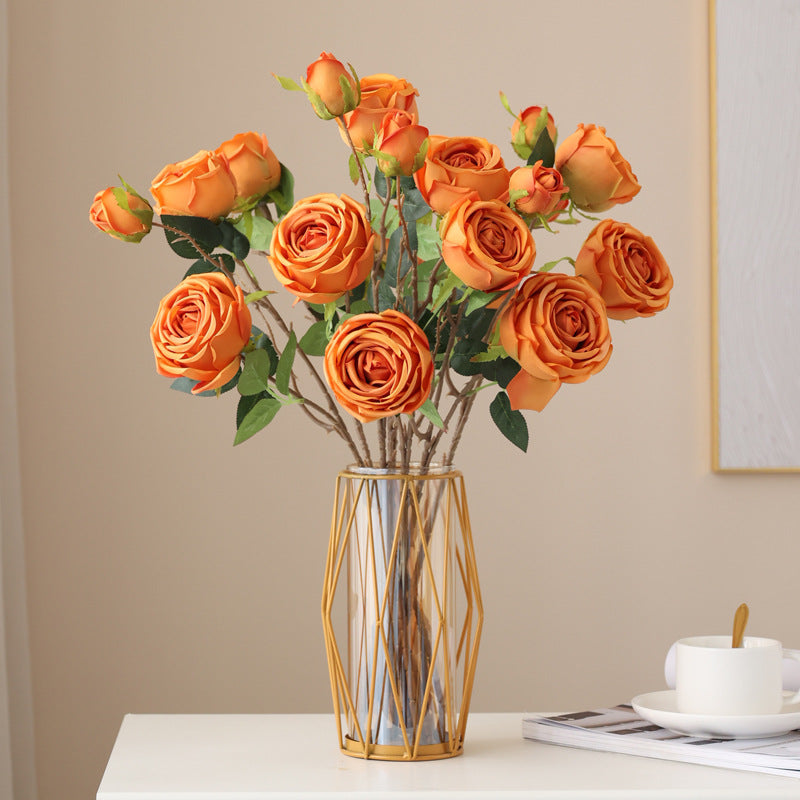 Simulated three-headed imperial rose