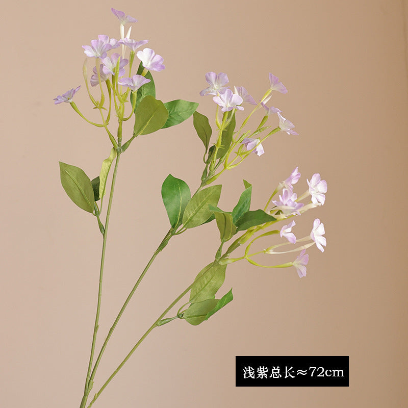 Simulated Single Branch Blue Snowflake & Blue Jasmine - Artificial Faux Flowers for Home Decor, Vase Arrangements