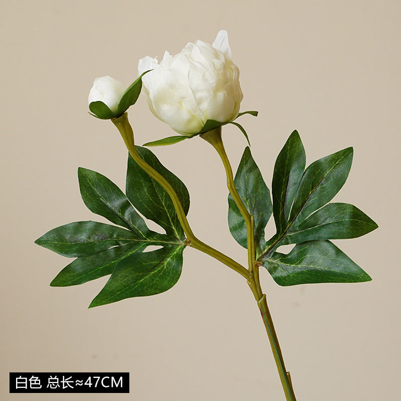 Mini 2-head artificial peony silk flower