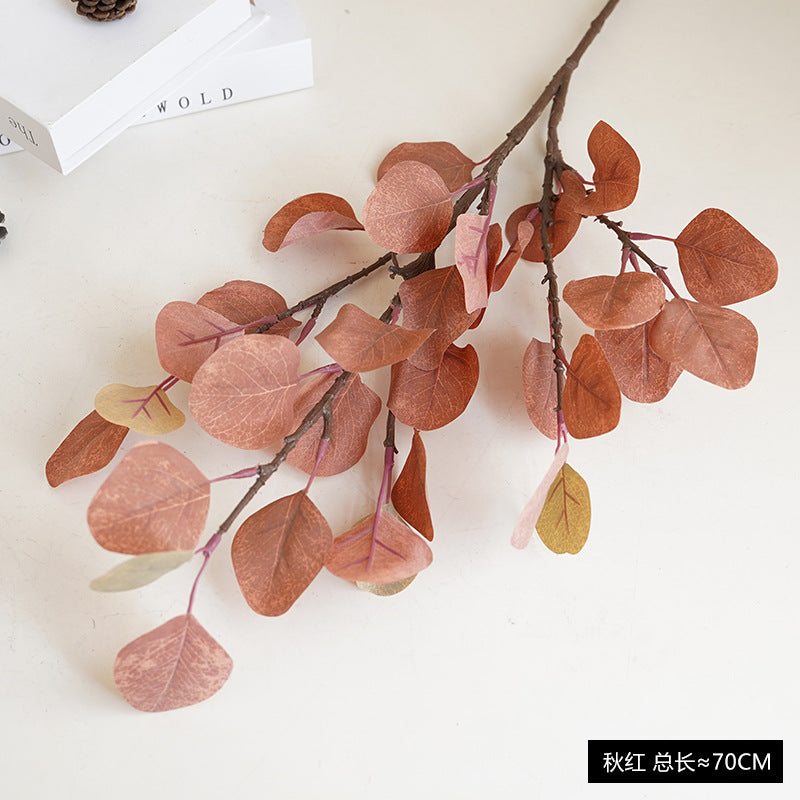 Paper Pulp Artificial Eucalyptus Leaves - Simulated Money Leaf Faux Greenery for Home Decor, Vase Arrangements