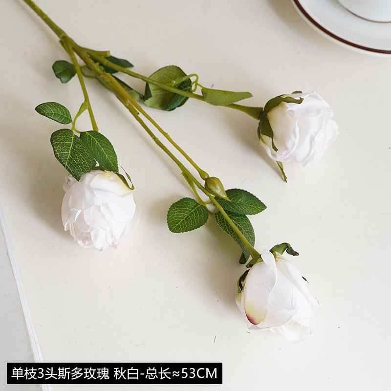 Baked edge rose artificial flower