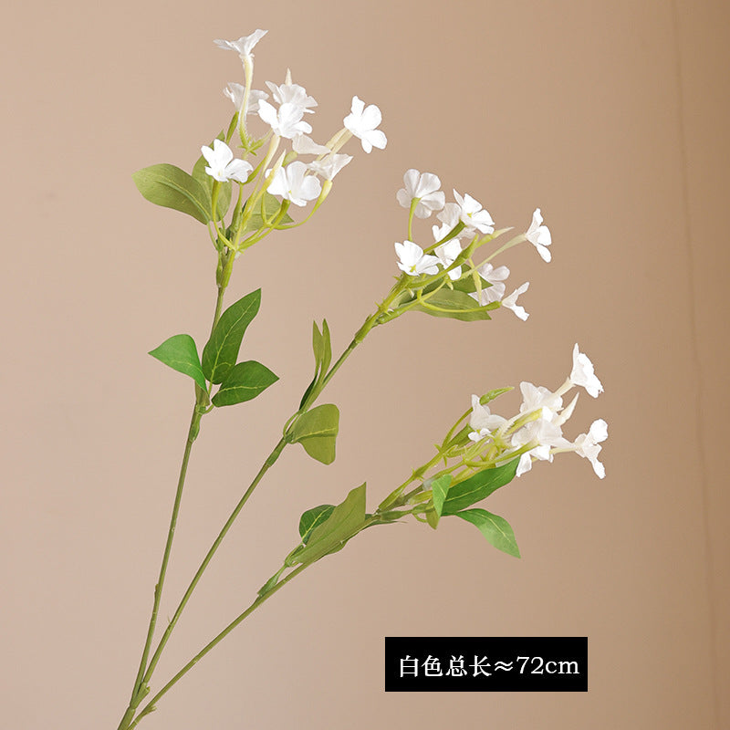 Simulated Single Branch Blue Snowflake & Blue Jasmine - Artificial Faux Flowers for Home Decor, Vase Arrangements