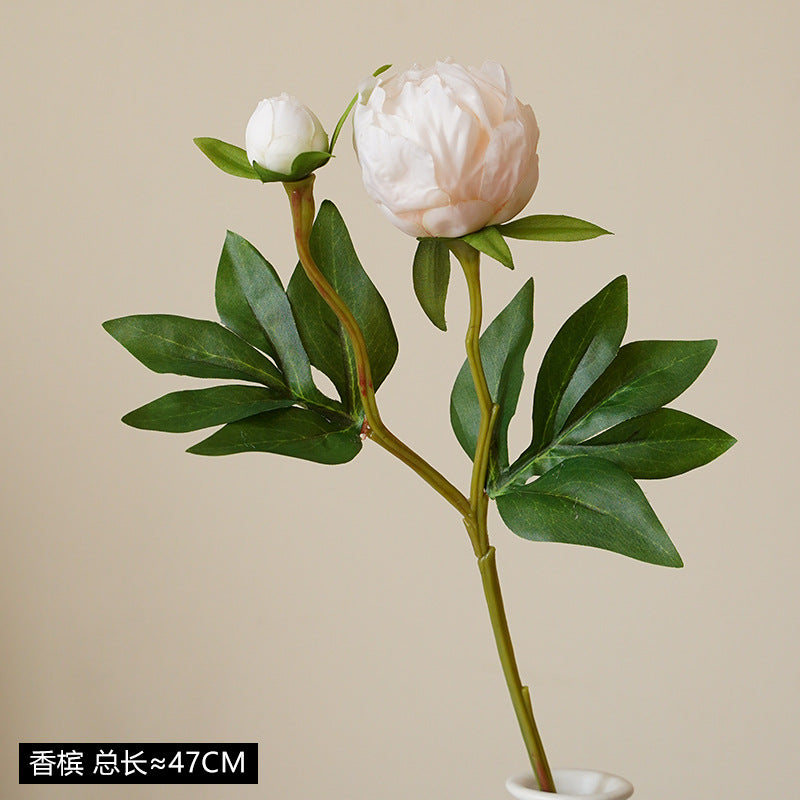 Mini 2-head artificial peony silk flower