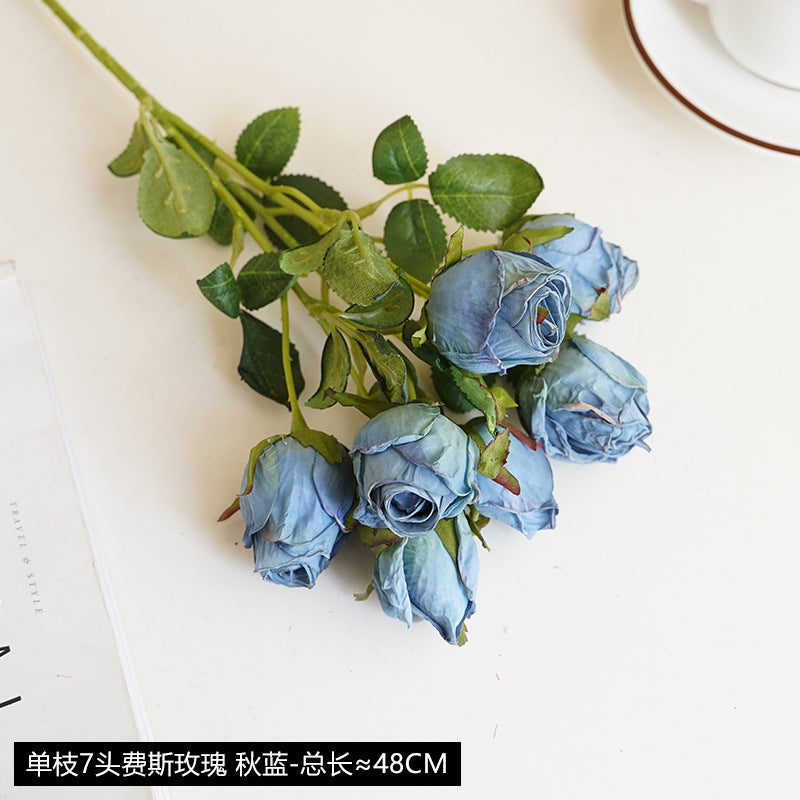 Baked edge rose artificial flower