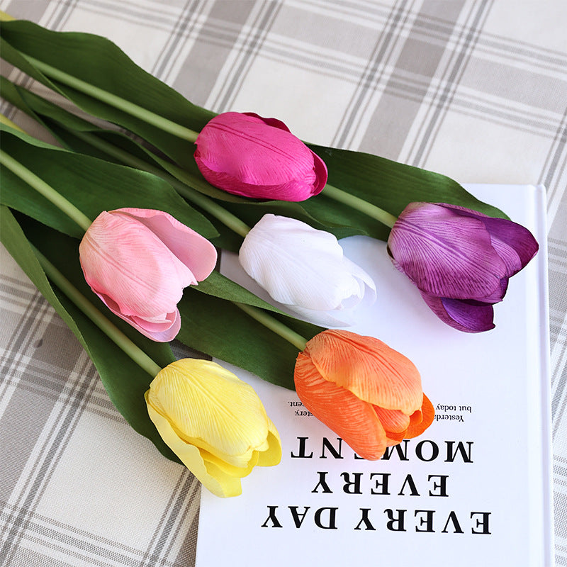 High-End Simulated Moisturizing Tulips - Realistic Faux Tulip Flowers for Home Decor, Vase Arrangements