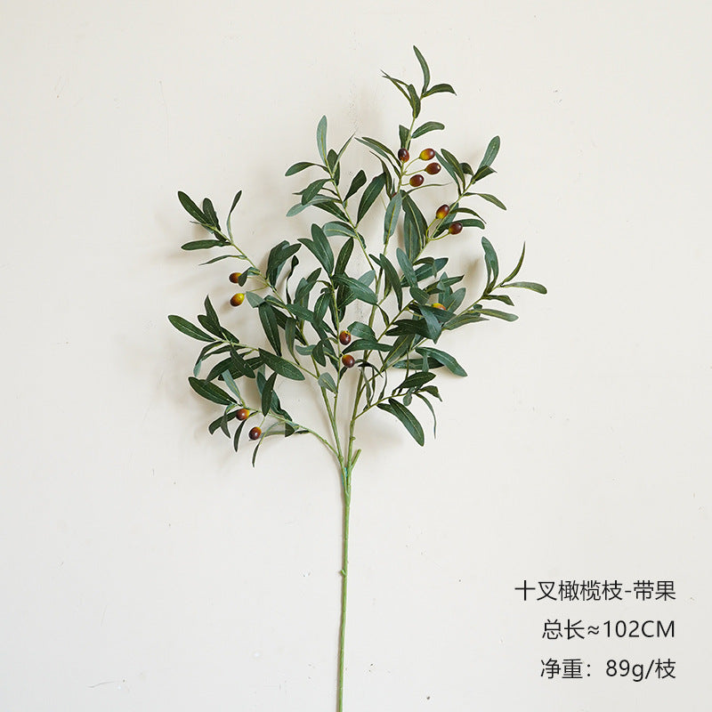High-end simulated green plants with ten olive branches