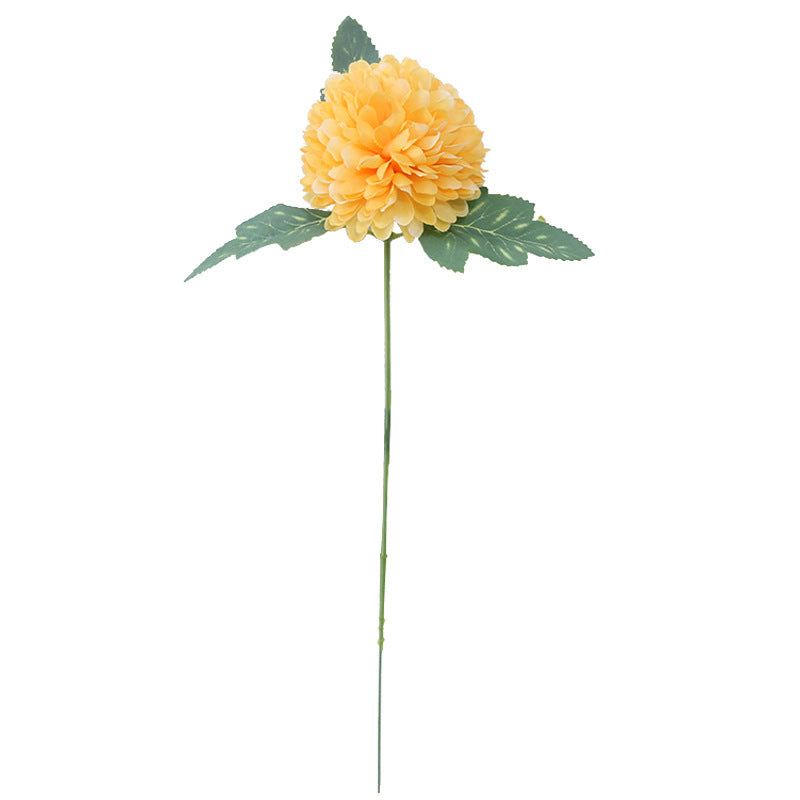 Single-headed leafed dandelion daisy artificial flower
