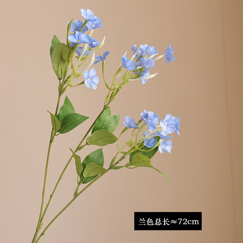 Simulated Single Branch Blue Snowflake & Blue Jasmine - Artificial Faux Flowers for Home Decor, Vase Arrangements