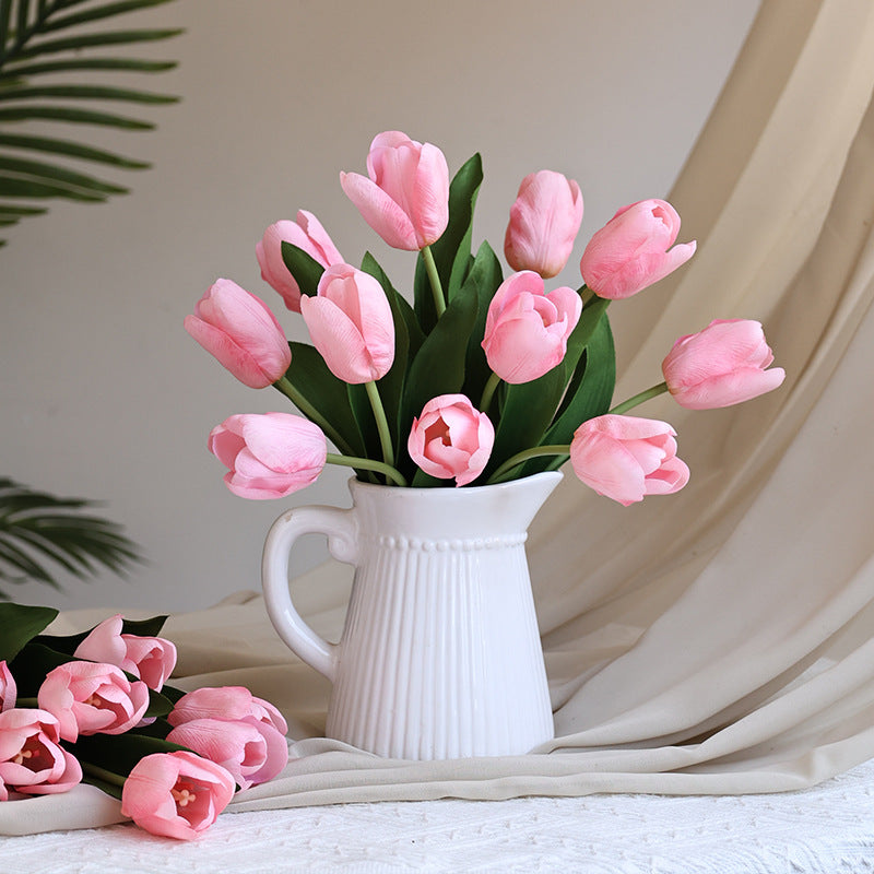 High-End Simulated Moisturizing Tulips - Realistic Faux Tulip Flowers for Home Decor, Vase Arrangements