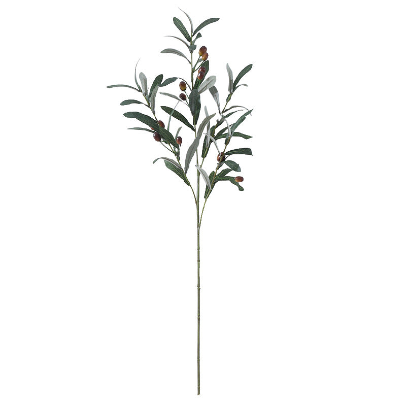 Simulated green olive branch 4 forks with fruit