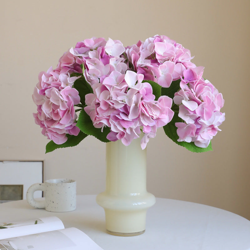 Artificial Moisturizing Hydrangea Bouquet - Lifelike Faux Flowers for Wedding, Table Centerpieces & Gift
