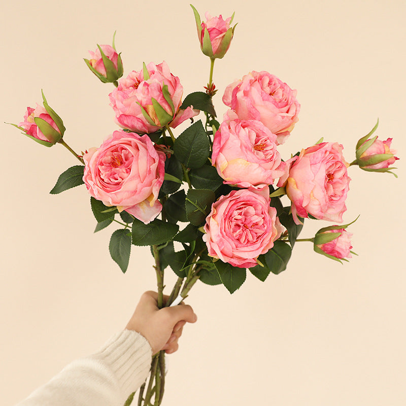 High-grade simulated single stem 2 spring roses