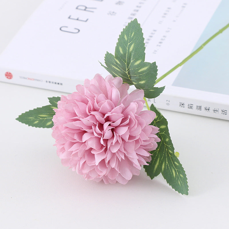 Single-headed leafed dandelion daisy artificial flower