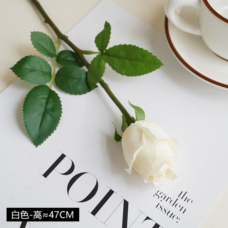 Artificial flower new style single silk fabric moisturizing rose