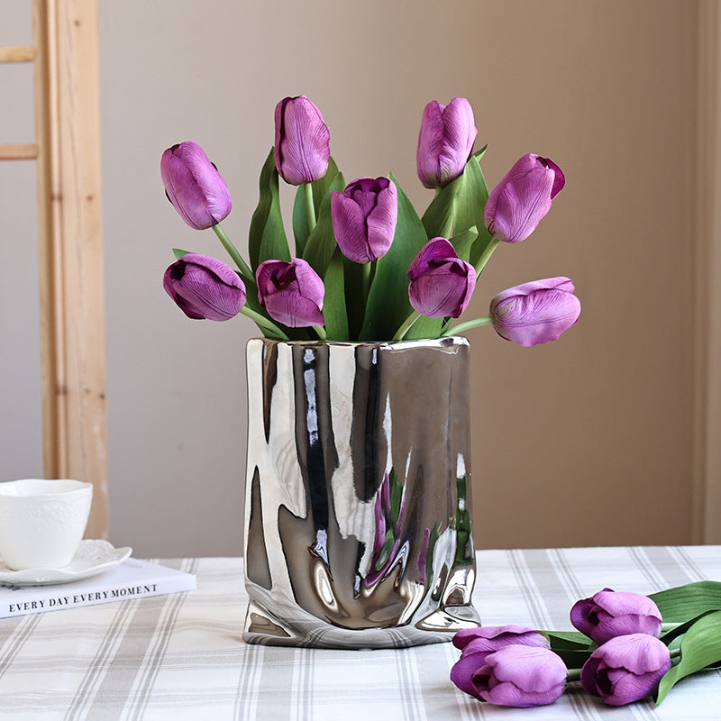 High-End Simulated Moisturizing Tulips - Realistic Faux Tulip Flowers for Home Decor, Vase Arrangements