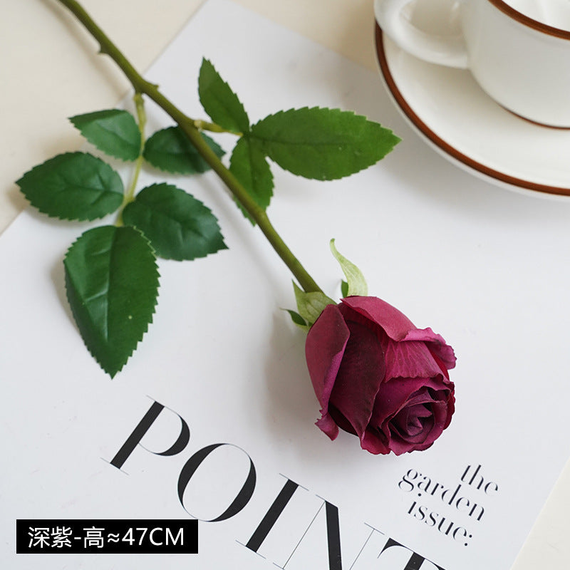 Artificial flower new style single silk fabric moisturizing rose