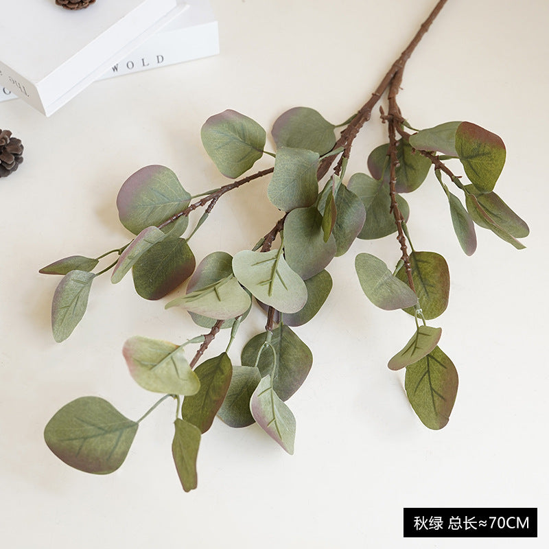 Paper Pulp Artificial Eucalyptus Leaves - Simulated Money Leaf Faux Greenery for Home Decor, Vase Arrangements