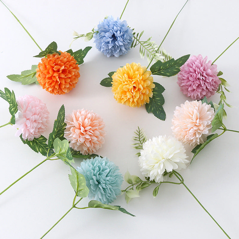 Single-headed leafed dandelion daisy artificial flower