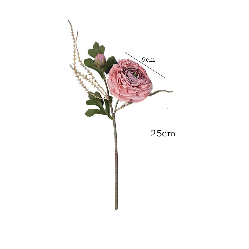 2 Burnt Edge Revealing Lotus Flowers - Simulated Autumn Color Faux Florals for Fall Decor, Table Centerpieces