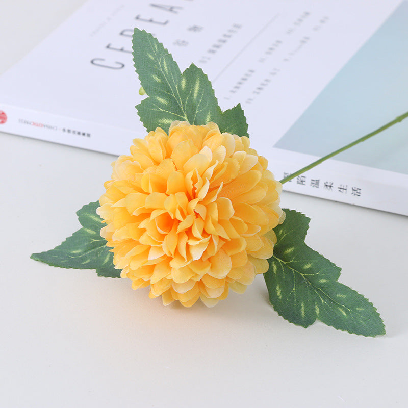 Single-headed leafed dandelion daisy artificial flower