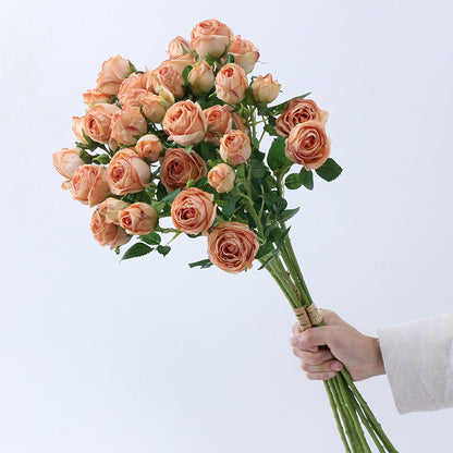 Baked edge rose artificial flower