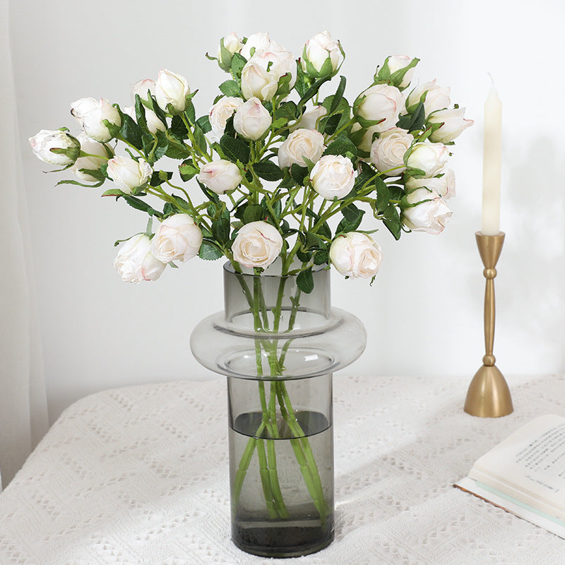 Baked edge rose artificial flower