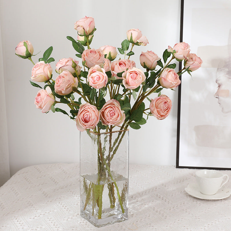 Baked edge rose artificial flower