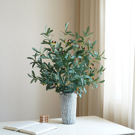 High-end simulated green plants with ten olive branches