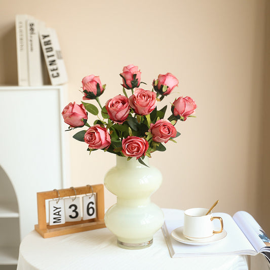 New imitation single-head silk Bulgarian rose imitation flower