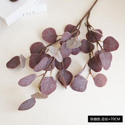 Paper Pulp Artificial Eucalyptus Leaves - Simulated Money Leaf Faux Greenery for Home Decor, Vase Arrangements