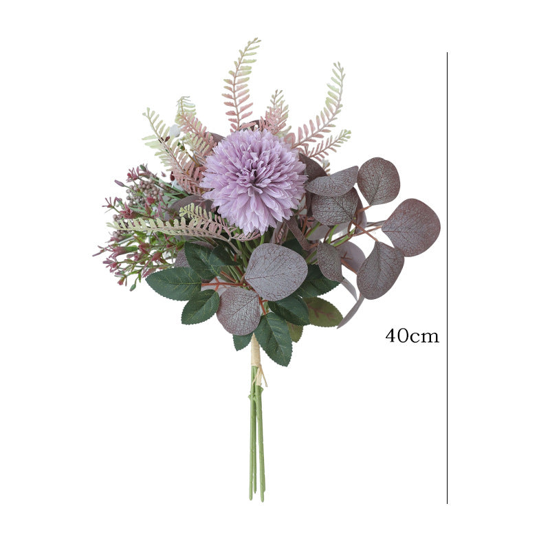Simulated Eucalyptus & Chrysanthemum Dried Flowers - Faux Greenery & Florals for Home Decor, Vase Arrangements