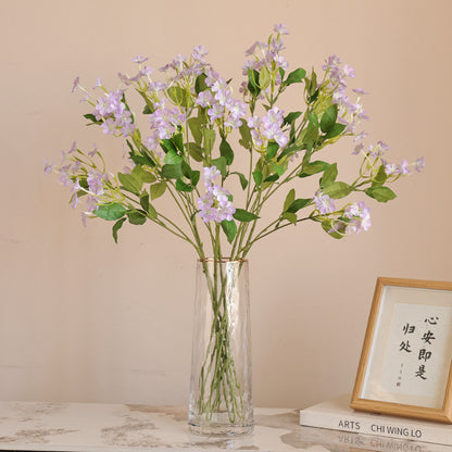 Simulated Single Branch Blue Snowflake & Blue Jasmine - Artificial Faux Flowers for Home Decor, Vase Arrangements