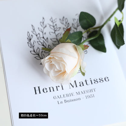 New imitation single-head silk Bulgarian rose imitation flower