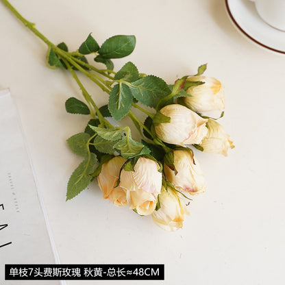 Baked edge rose artificial flower