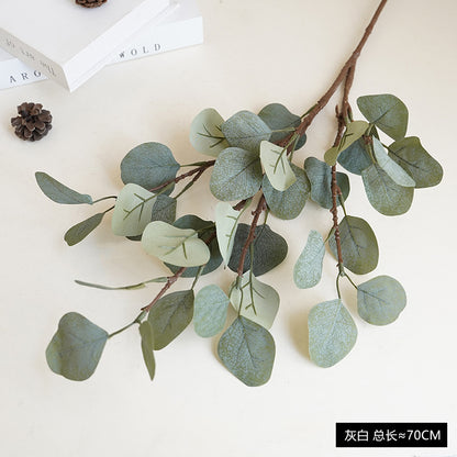 Paper Pulp Artificial Eucalyptus Leaves - Simulated Money Leaf Faux Greenery for Home Decor, Vase Arrangements