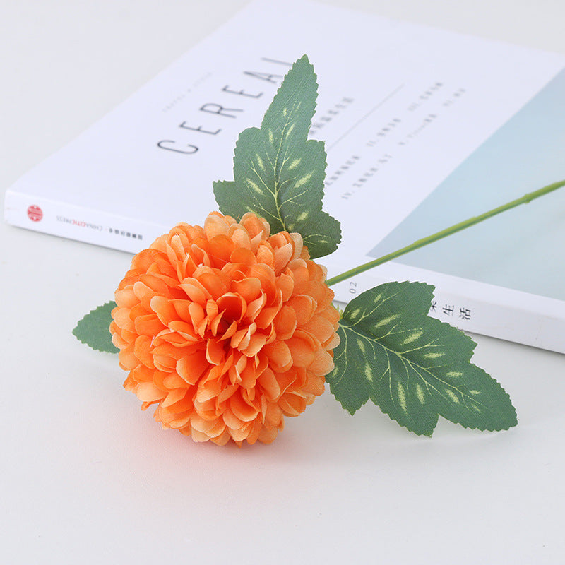 Single-headed leafed dandelion daisy artificial flower