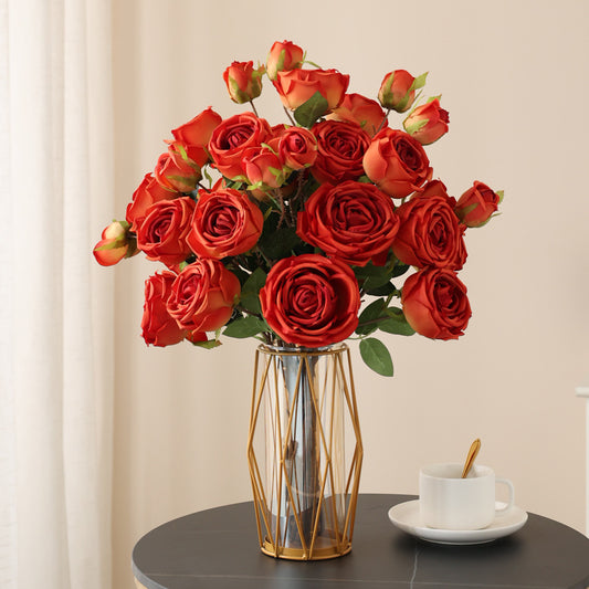 Simulated three-headed imperial rose