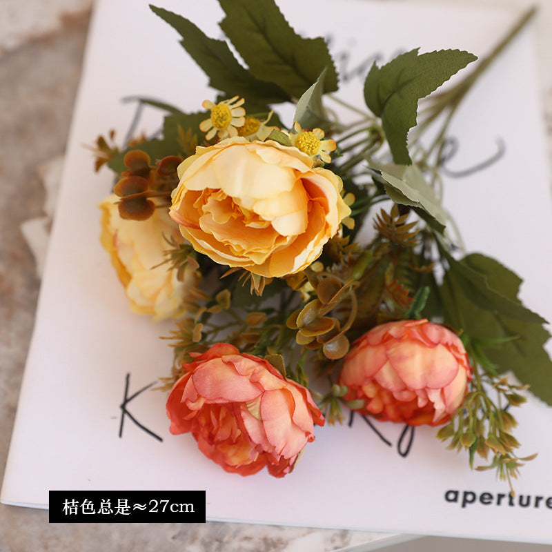 6-Pronged Silk Peony Artificial Flowers - Realistic Simulated Peonies for Home Decor, Wedding Bouquets