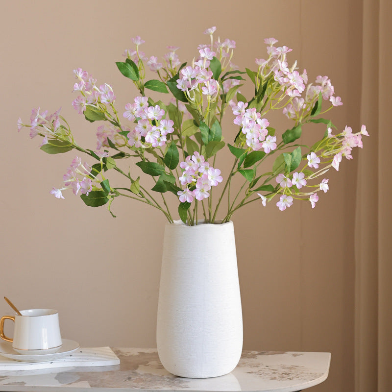 Simulated Single Branch Blue Snowflake & Blue Jasmine - Artificial Faux Flowers for Home Decor, Vase Arrangements