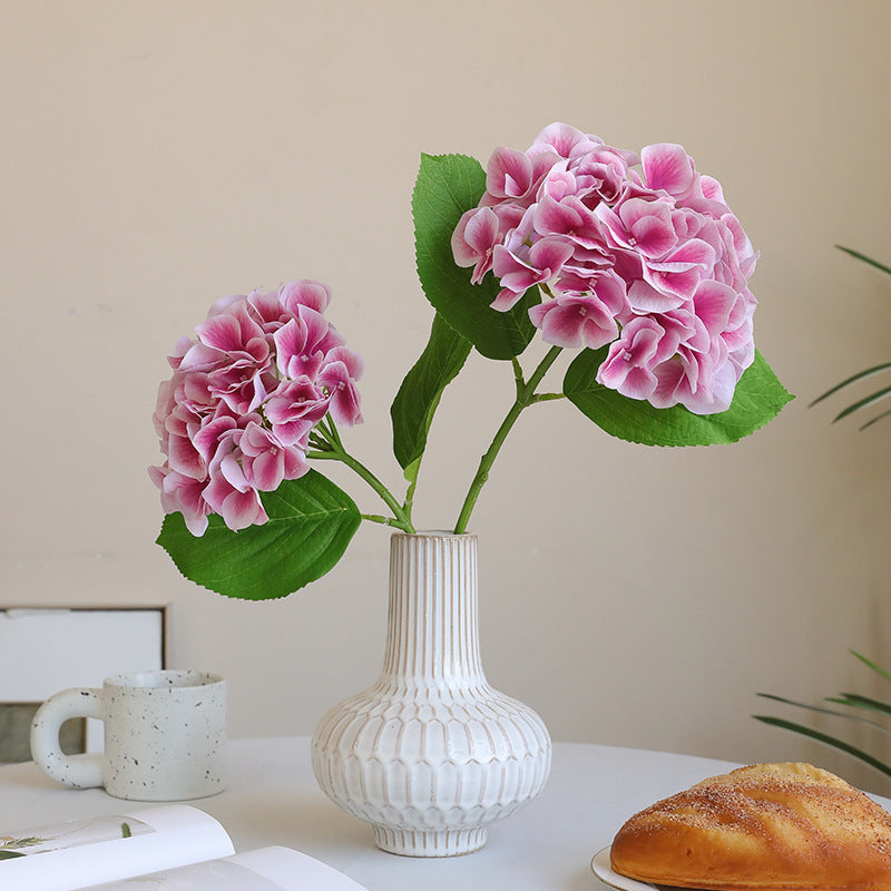 Artificial Moisturizing Hydrangea Bouquet - Lifelike Faux Flowers for Wedding, Table Centerpieces & Gift