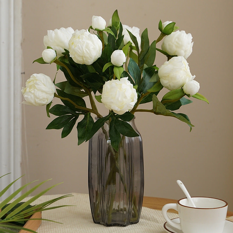 Mini 2-head artificial peony silk flower
