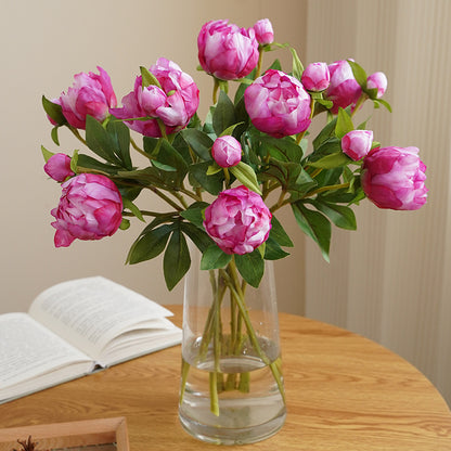 Mini 2-head artificial peony silk flower