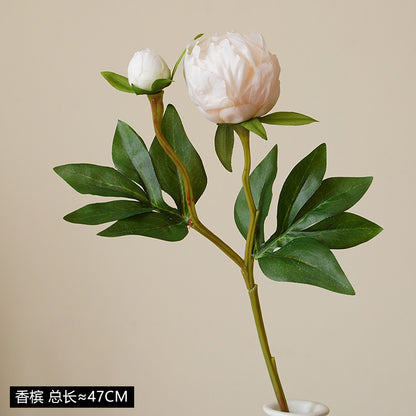 Mini 2-head artificial peony silk flower