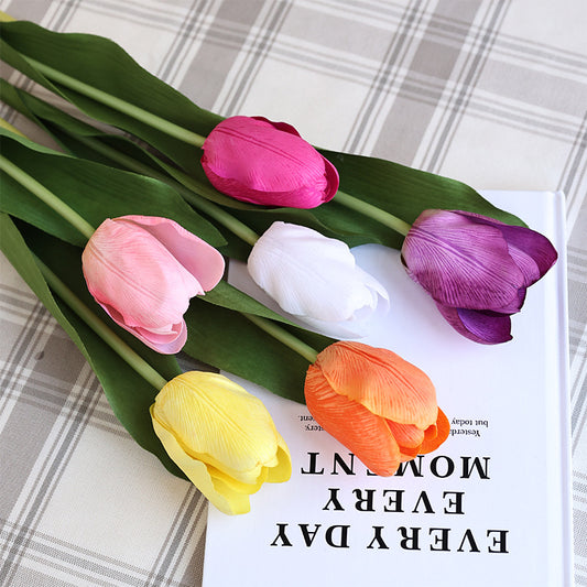 High-End Simulated Moisturizing Tulips - Realistic Faux Tulip Flowers for Home Decor, Vase Arrangements